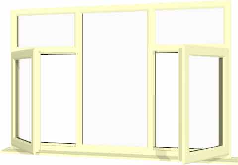 Cream UPVC Window Style 87