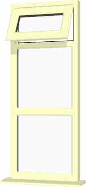 Cream UPVC Window Style 88