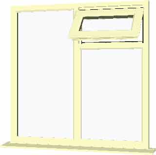 Cream UPVC Window Style 89