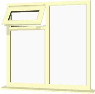 Cream UPVC Window Style 90