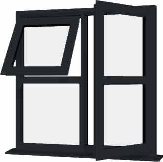 Grey UPVC Window Style 123