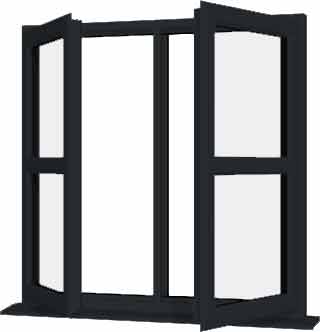 Grey UPVC Window Style 144