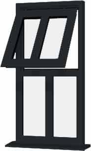 Grey UPVC Window Style 146