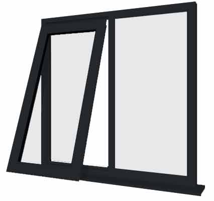 Grey UPVC Window Style 16