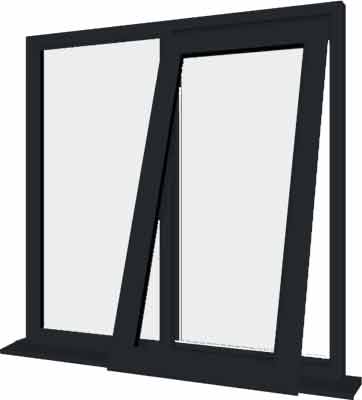 Grey UPVC Window Style 17