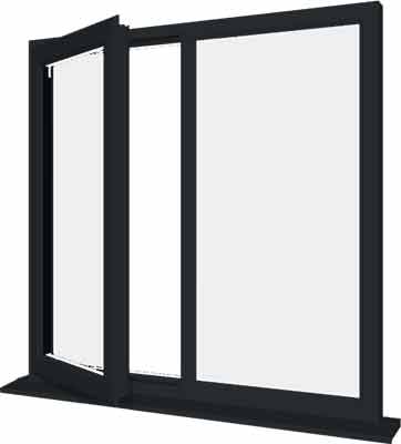 Grey UPVC Window Style 18