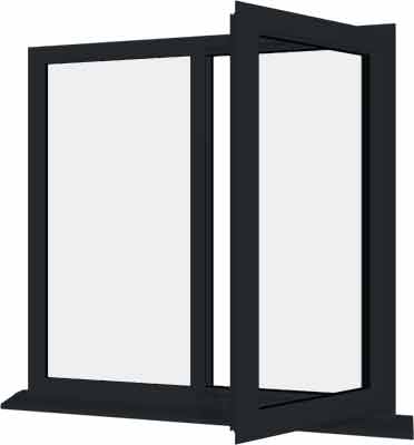 Grey UPVC Window Style 19