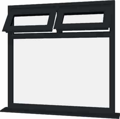 Grey UPVC Window Style 22