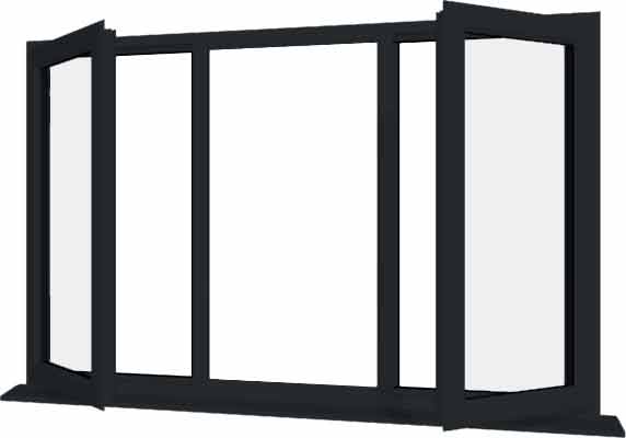 Grey UPVC Window Style 24