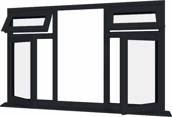 Grey UPVC Window Style 25