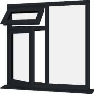 Grey UPVC Window Style 27