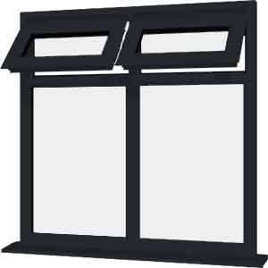 Grey UPVC Window Style 29