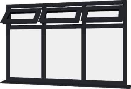 Grey UPVC Window Style 30
