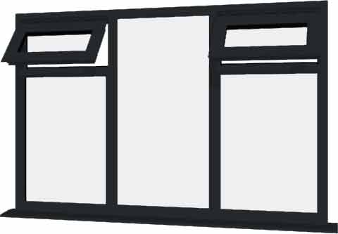 Grey UPVC Window Style 32