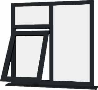 Grey UPVC Window Style 41
