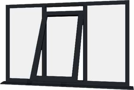Grey UPVC Window Style 46