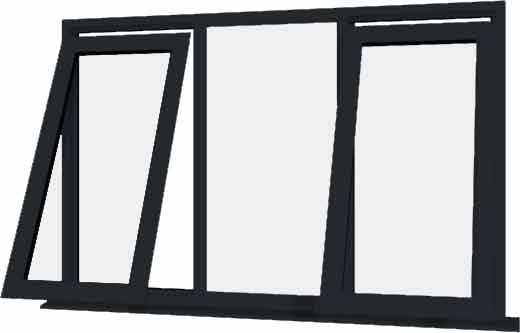 Grey UPVC Window Style 52