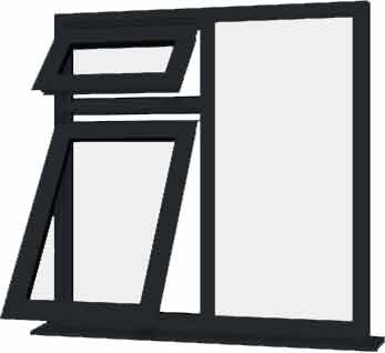 Grey UPVC Window Style 56