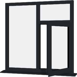 Grey UPVC Window Style 59