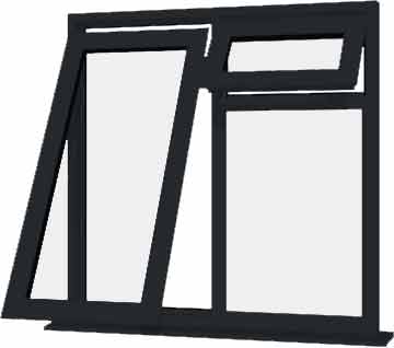 Grey UPVC Window Style 61