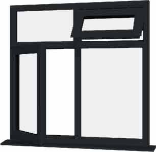 Grey UPVC Window Style 67