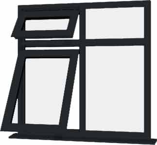 Grey UPVC Window Style 71