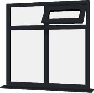 Grey UPVC Window Style 81