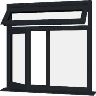 Grey UPVC Window Style 85