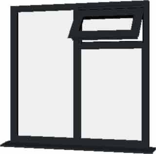 Grey UPVC Window Style 89