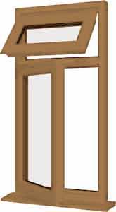 Irish Oak UPVC Window Style 11