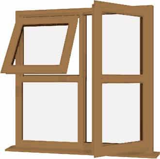 Irish Oak UPVC Window Style 123