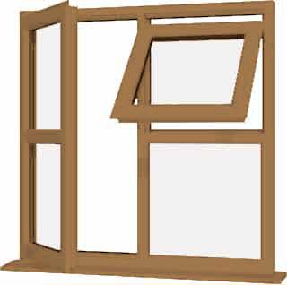 Irish Oak UPVC Window Style 124