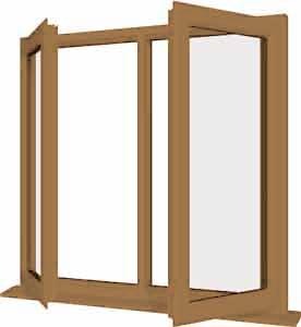Irish Oak UPVC Window Style 14