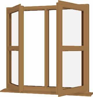 Irish Oak UPVC Window Style 144