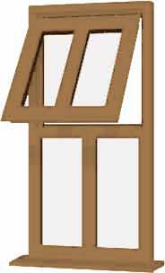 Irish Oak UPVC Window Style 146