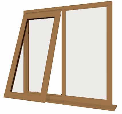 Irish Oak UPVC Window Style 16
