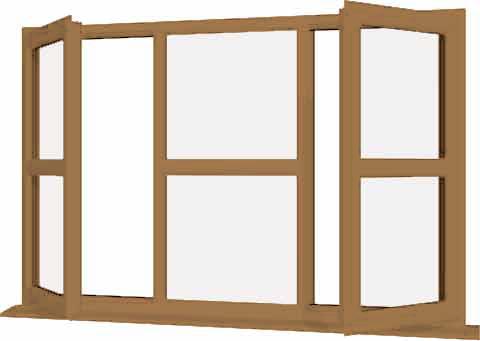 Irish Oak UPVC Window Style 164