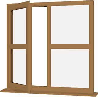 Irish Oak UPVC Window Style 165