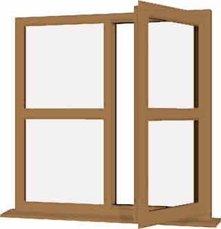 Irish Oak UPVC Window Style 166