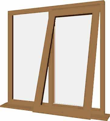 Irish Oak UPVC Window Style 17