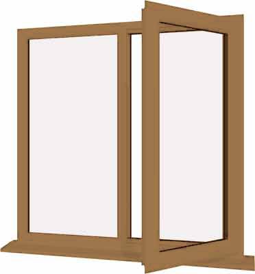 Irish Oak UPVC Window Style 19