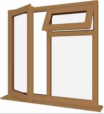 Irish Oak UPVC Window Style 20