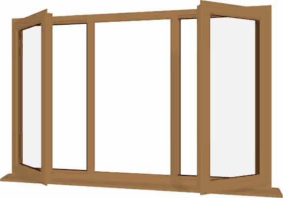 Irish Oak UPVC Window Style 24