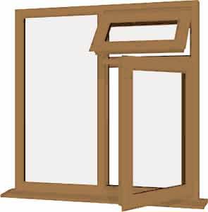Irish Oak UPVC Window Style 28