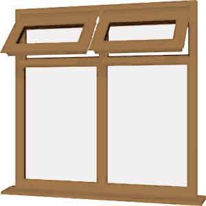 Irish Oak UPVC Window Style 29