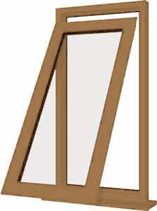 Irish Oak UPVC Window Style 3