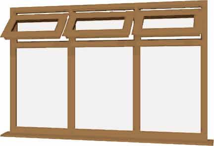 Irish Oak UPVC Window Style 30