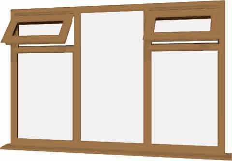 Irish Oak UPVC Window Style 32