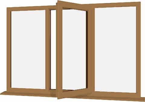 Irish Oak UPVC Window Style 34