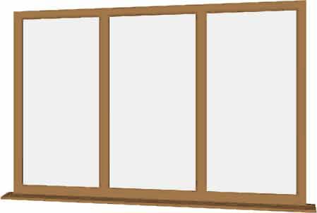 Irish Oak UPVC Window Style 36
